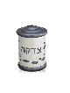 פרחים דסגין קופסת צדקה עגולה מאלומיניום , קופסאות צדקה , ישראלי